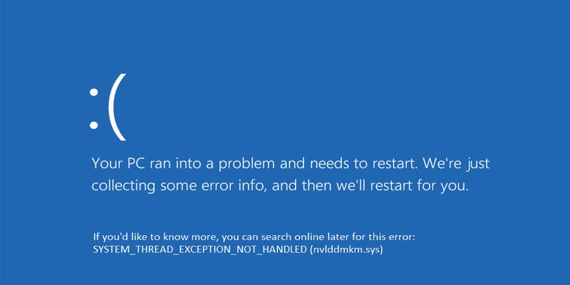 Windows 8, 10-System Thread Exception Not Handled BSOD Error