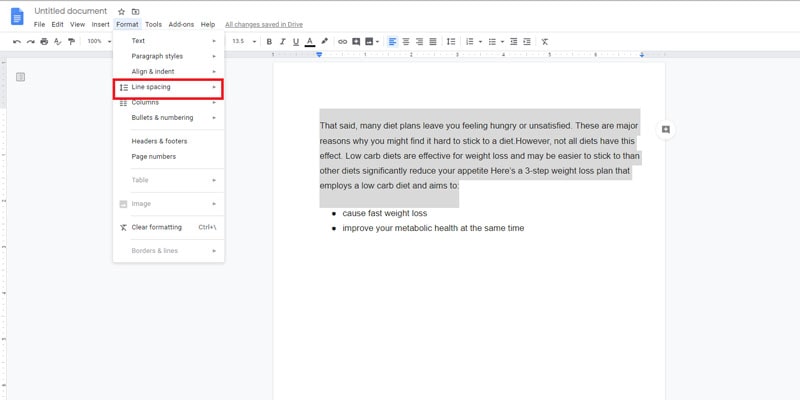 how to do one inch margins on google docs