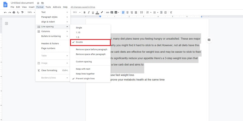 google docs different margins per page