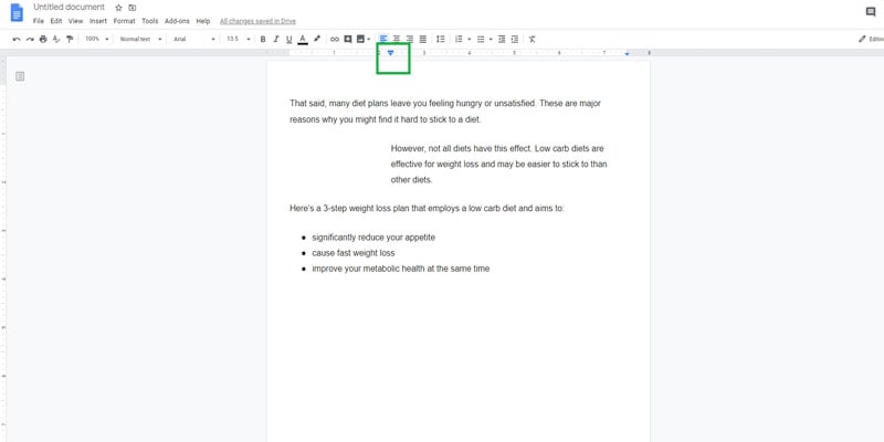 google docs bottom margin too big