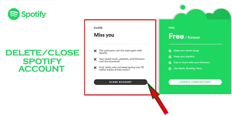 Delete Close Spotify Acc