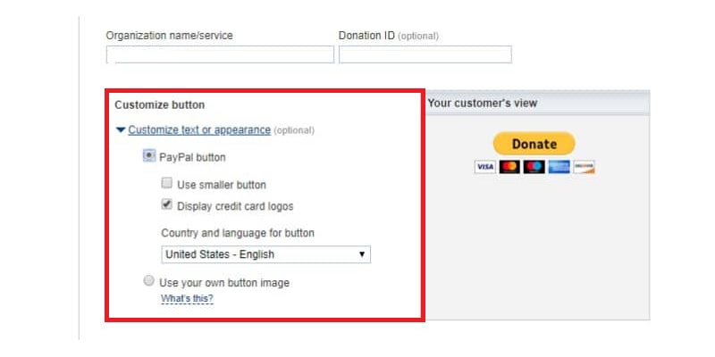 paypal donate button